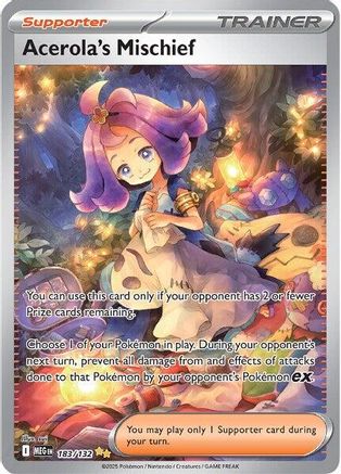 Acerola's Mischief 183/132  - Holofoil ME01 Mega Evolution - Special Illustration Rare