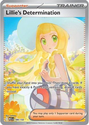 Lillie's Determination 184/132 - Holofoil ME01 Mega Evolution - Special Illustration Rare