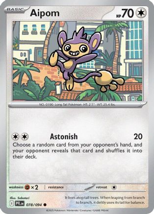 Aipom 078 - Reverse Holofoil ME02 Phantasmal Flames - Common