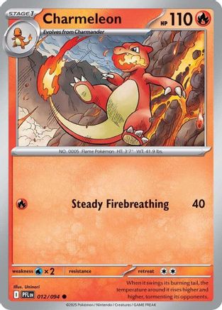 Charmeleon 012 - Reverse Holofoil ME02 Phantasmal Flames - Common