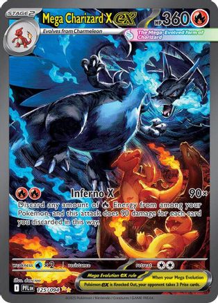 Mega Charizard X ex 125/094 - Holofoil ME02 Phantasmal Flames - Special Illustration Rare