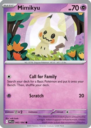 Mimikyu 042 - Reverse Holofoil ME02 Phantasmal Flames - Common
