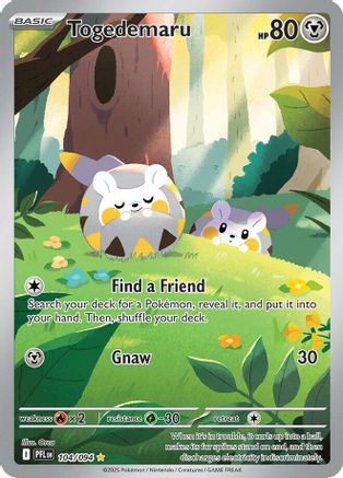 Togedemaru 104/094 - Holofoil ME02 Phantasmal Flames - Illustration Rare