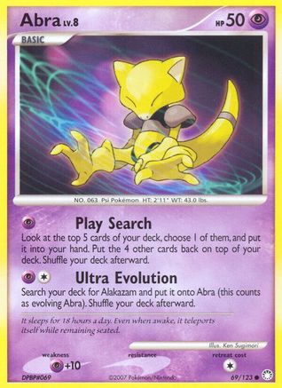 Abra 069/123 Mysterious Treasures - Common