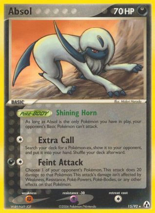 Absol 015 - Reverse Holofoil Legend Maker - Rare