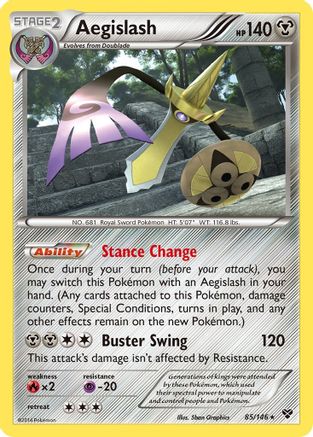 Aegislash (85) 085 - Reverse Holofoil XY Base Set - Rare
