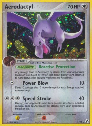 Aerodactyl 001 - Holofoil Legend Maker - Holo Rare