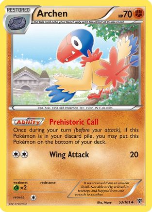 Archen 053/101 - Reverse Holofoil Plasma Blast - Uncommon