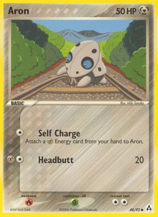 Aron 048/92 - Reverse Holofoil Legend Maker - Common