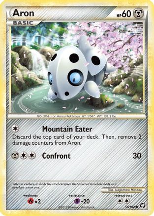 Aron 056/102 - Reverse Holofoil Triumphant - Common