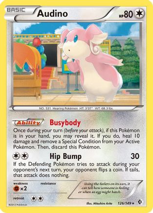 Audino 126 - Reverse Holofoil Boundaries Crossed - Rare