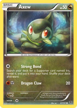 Axew 067 - Reverse Holofoil Plasma Blast - Common