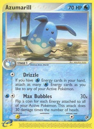Azumarill 030 - Reverse Holofoil Sandstorm - Uncommon