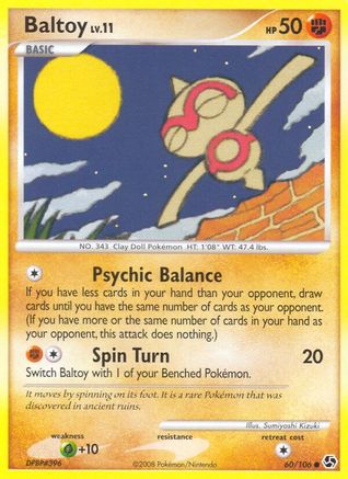 Baltoy 060/106 - Reverse Holofoil Great Encounters - Common