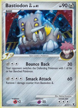 Bastiodon GL 002 - Reverse Holofoil Rising Rivals - Holo Rare