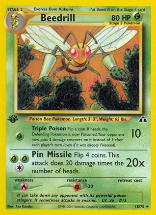 Beedrill 018/75 - Unlimited Neo Discovery - Rare