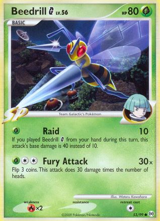 Beedrill G 053/99 - Reverse Holofoil Arceus - Common