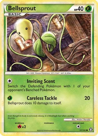 Bellsprout 057 - Reverse Holofoil Triumphant - Common