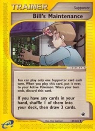 Bill's Maintenance 137/165 - Reverse Holofoil Expedition - Uncommon