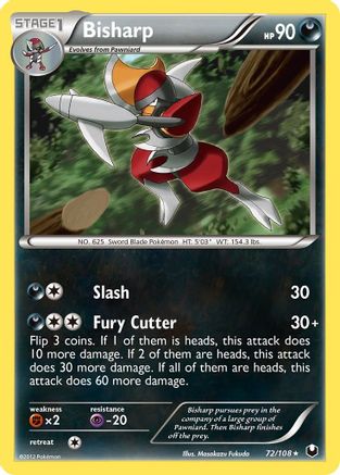 Bisharp (72) 072 - Reverse Holofoil Dark Explorers - Rare