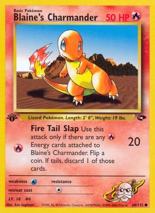 Blaine's Charmander 060/132 - Unlimited Gym Challenge - Common