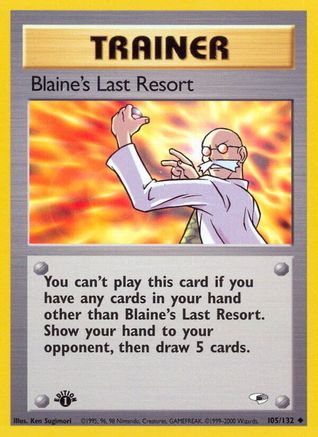 Blaine's Last Resort 105/132 - 1st Edition Gym Heroes - Uncommon