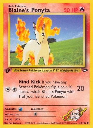 Blaine's Ponyta 064/132 - Unlimited Gym Challenge - Common