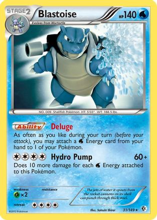 Blastoise 031 - Holofoil Boundaries Crossed - Holo Rare