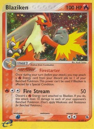 Blaziken 003/109 - Holofoil Ruby and Sapphire - Holo Rare
