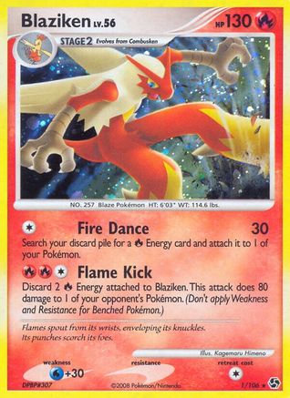 Blaziken 001 - Reverse Holofoil Great Encounters - Holo Rare