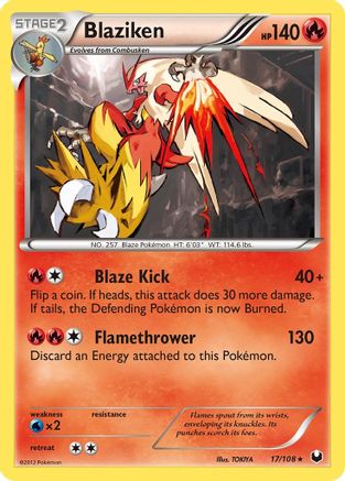 Blaziken 017 - Reverse Holofoil Dark Explorers - Holo Rare