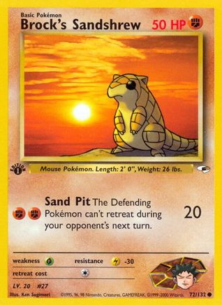 Brock's Sandshrew (72) 072/132 - Unlimited Gym Heroes - Common