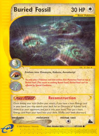 Buried Fossil 047 - Reverse Holofoil Skyridge - Common