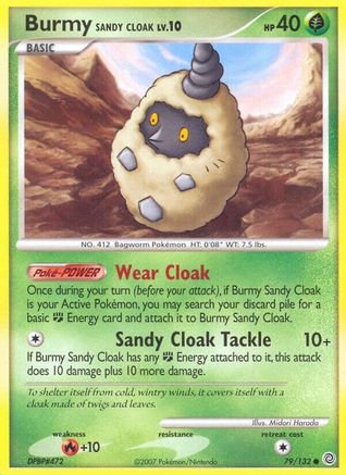 Burmy Sandy Cloak 079 - Reverse Holofoil Secret Wonders - Common