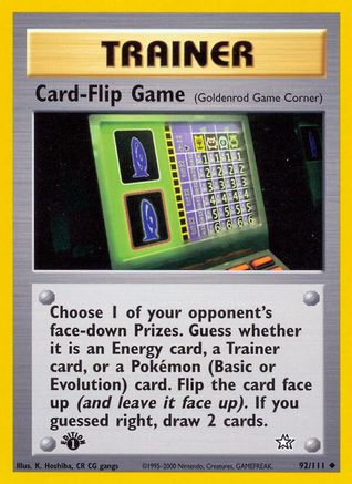 Card-Flip Game (Goldenrod Game Corner) 092/111 - 1st Edition Neo Genesis - Uncommon