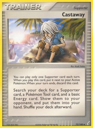 Castaway 072/100 - Reverse Holofoil Crystal Guardians - Uncommon