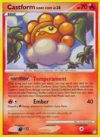 Castform Sunny Form 051 - Reverse Holofoil Legends Awakened - Uncommon