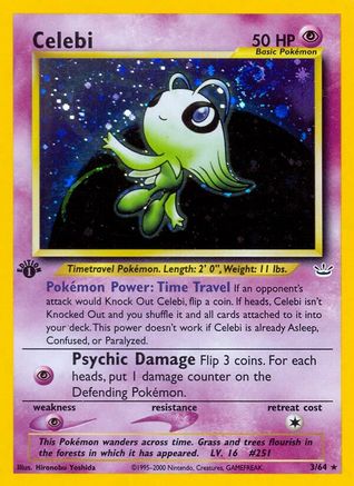 Celebi (3) 003/64 - 1st Edition Holofoil Neo Revelation - Holo Rare