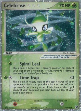 Celebi ex 117 - Holofoil Unseen Forces - Secret Rare