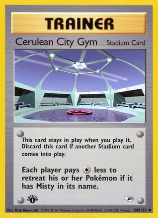 Cerulean City Gym 108/132 - 1st Edition Gym Heroes - Uncommon
