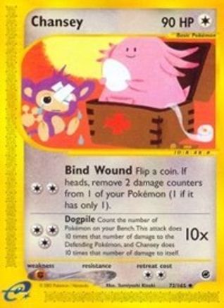 Chansey 072/165 - Reverse Holofoil Expedition - Uncommon
