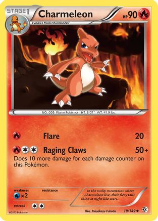 Charmeleon 019/149 - Reverse Holofoil Boundaries Crossed - Uncommon