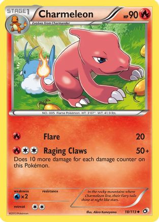 Charmeleon 018/113 - Reverse Holofoil Legendary Treasures - Uncommon
