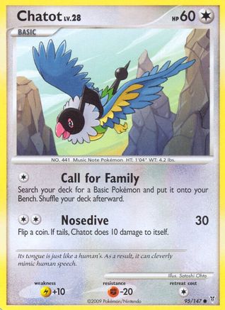 Chatot 095 - Reverse Holofoil Supreme Victors - Common