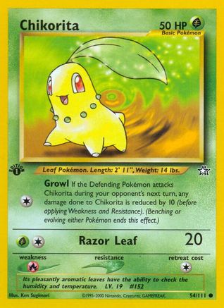 Chikorita (54) 054/111 - 1st Edition Neo Genesis - Common