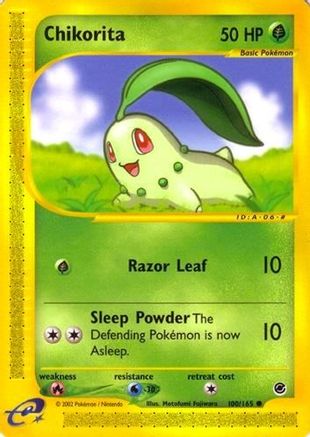 Chikorita (100) 100 - Reverse Holofoil Expedition - Common