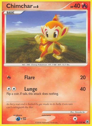 Chimchar (56) 056 - Reverse Holofoil Majestic Dawn - Common