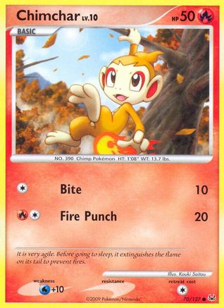 Chimchar 070/127 - Reverse Holofoil Platinum - Common