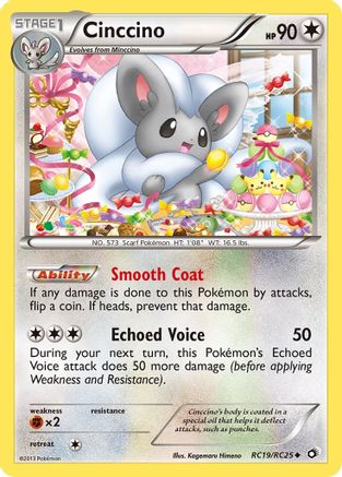 Cinccino RC19/RC25 - Holofoil Legendary Treasures Radiant Collection - Uncommon