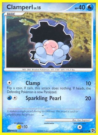 Clamperl 064 - Reverse Holofoil Great Encounters - Common